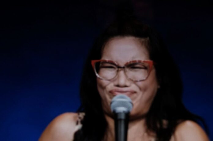 Ali Wong grimaces during a recent stand up routine