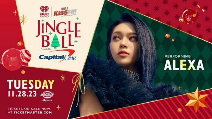 Graphic of AleXa promoting her performance at the upcoming Jingle Ball concert