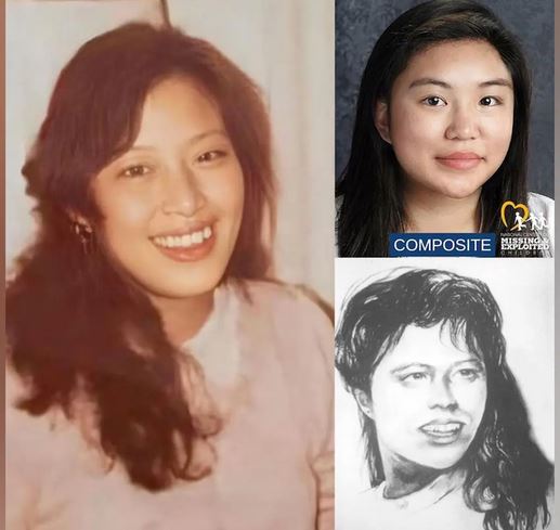 Photos and composite sketch of Chong Un Kim whose body was identified after more than 30 years