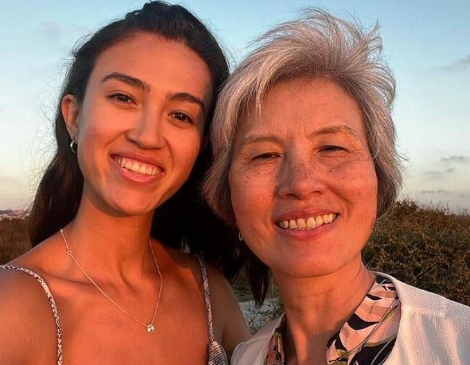 Noa Argamani and her mother Liora are seen together smiling in this family photo