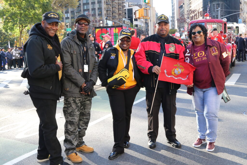 Marchers in the NYC Veterans Day Parade. Photo by Shirley L. Ng