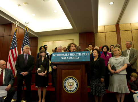 U.S. Representative Nancy Pelosi (Calif.-D) and others at press conference in March 2012, just ahead of the anniversary of the Affordable Care Act. Courtesy of Nancy Pelosi WHIAANHPI, open enrollment 2023, marketplace insurance 2024, American Rescue Plan