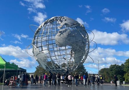 The Unisphere at the Flushing Meadows Corona Park in Queens, New York