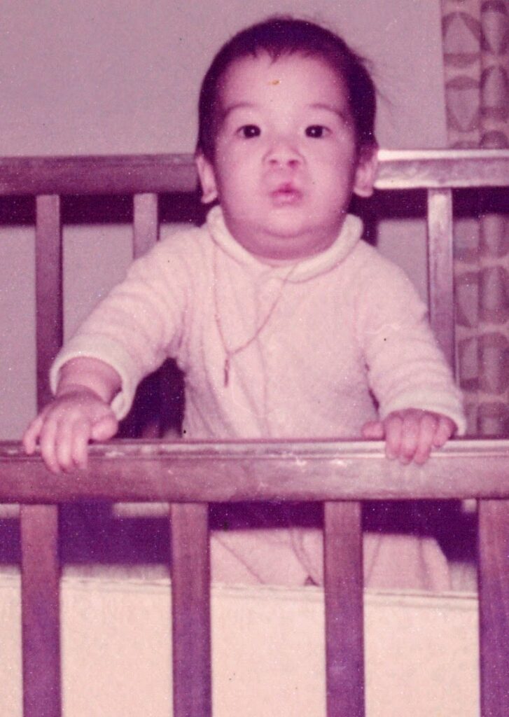 Dave Liu, in one of the rare photographs that exist of him as a baby. Courtesy of Dave Liu, cleft lip and palate (CLP), cleft affected, liucrative, Every Day After documentary