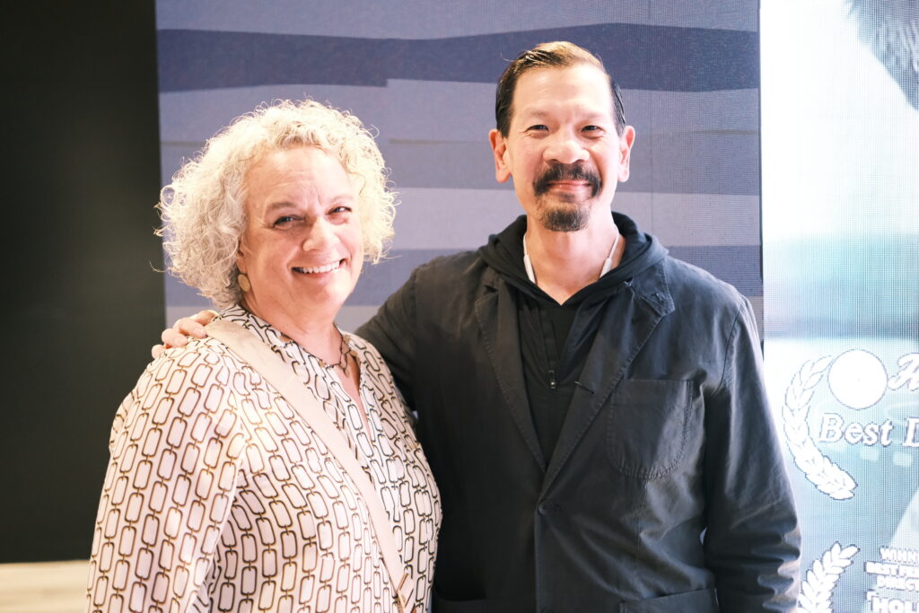 Every Day After executive producer Dave Liu, right, with the film's Emmy award winning director, Elisa Gambino, at the Crescent Theater in Los Angeles on Nov. 29. Courtesy of Every Day After