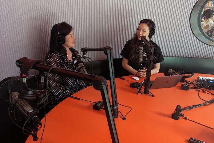 Justice For Vicha founder Monthanus Ratanapakdee, left, and The Tiger in the Room podcast creator, producer, and host Hannah Kang. Courtesy of Hannah Kang