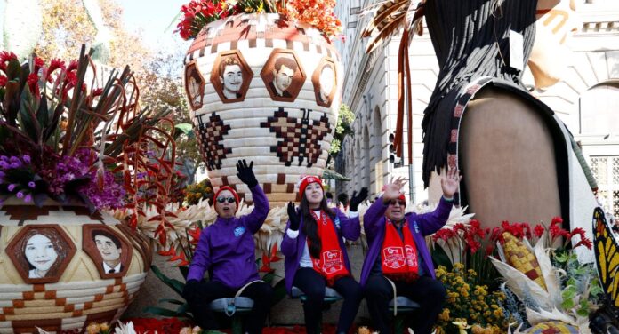 Ted Jung waves from Rose Parade float 2024 to promote donor awareness