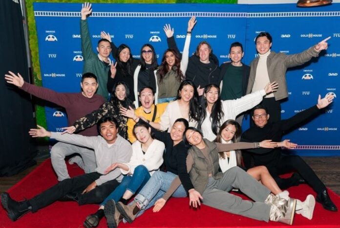 Daniel Dae Kim with others at Sundance