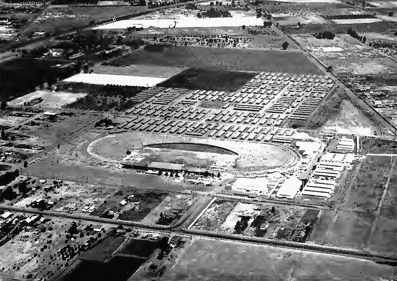 Merced Assembly Center also the United States Army Air Forces's Camp Merced in 1942 on the Merced County Fairgrounds.