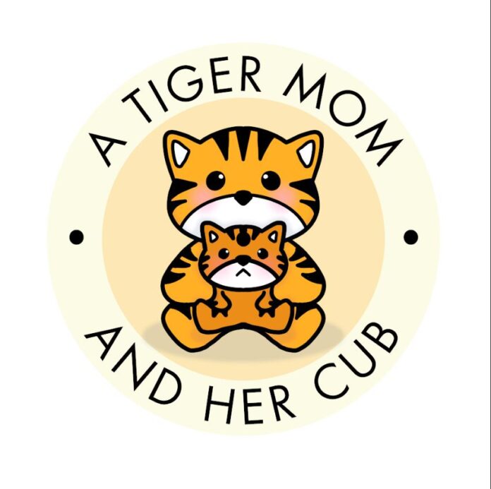 Tiger Mom and her Cub graphic shows a cub in her mom's lap