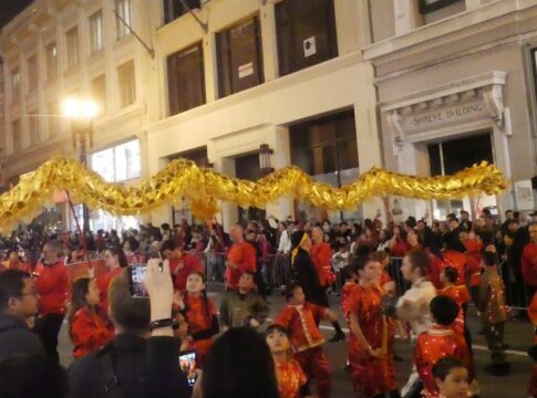 The dragon winds through the streets of San Francisco at the 2024 Chinese New Year Parade