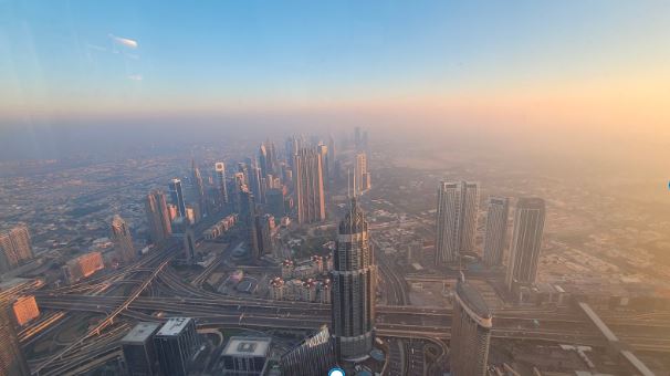 Aerial shot of Dubai, UAE. Captured from the top of the Burj Khalifah. 