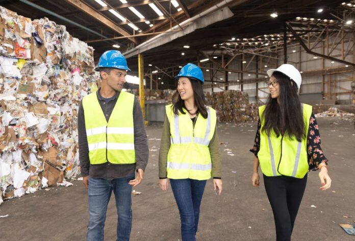 Glacier co-founder Areeb Malik and Rebecca Hu with Phoebe Wang