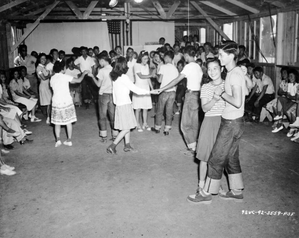 Japanese American youth dance , Fresno Assembly center