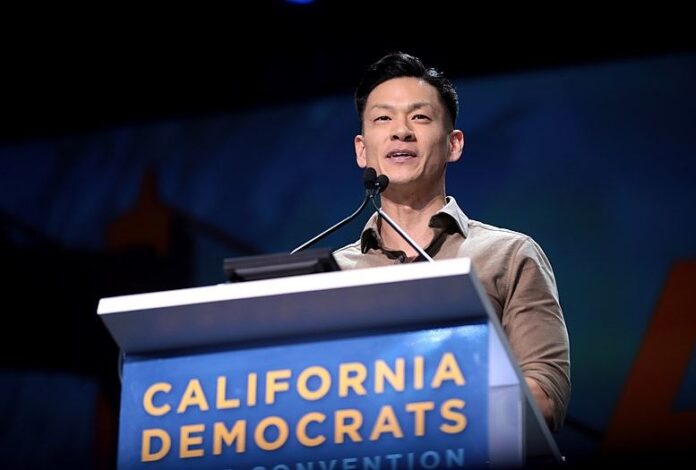 Evan Low at the 2019 California Democratic Party State Convention at the George R. Moscone Convention Center in San Francisco, California.