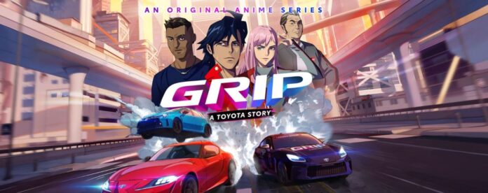 Toyota Grip poster promoting the car company's anime series