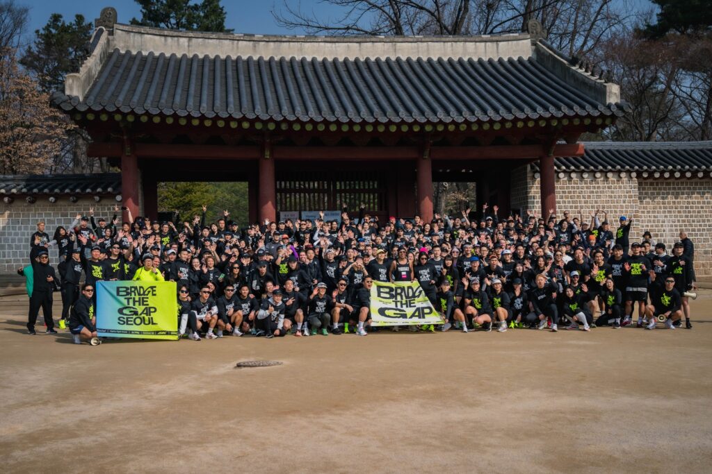 Koreatown Run Club and friends in South Korea for the Seoul Marathon on March 17, 2024. Koreatown Run Club