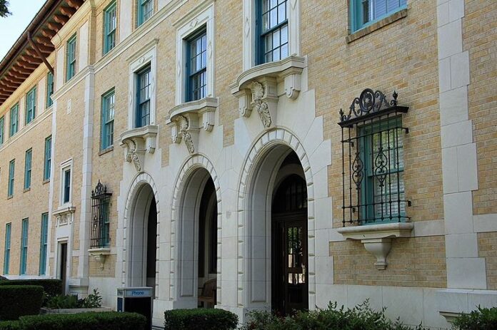 Carothers Dormitory at the University of Texas at Austin in Austin, Texas, United States.