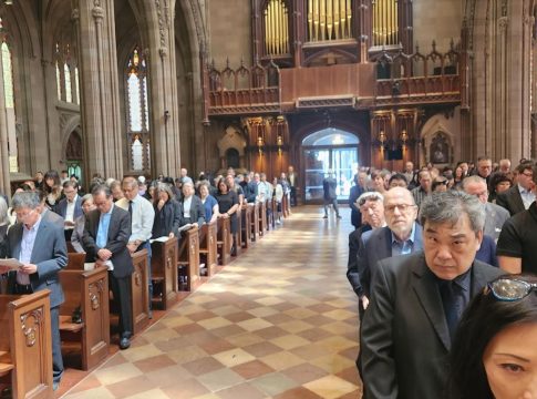 Hundreds attended a memorial service for Homecrest Community Services chair Don Lee at Trinity Church in New York