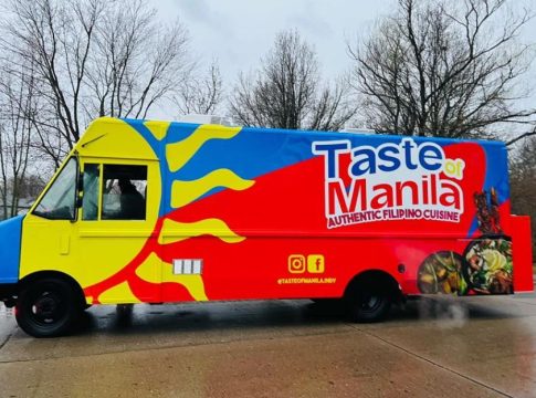 The Taste of Manila food truck features the Philippine flag