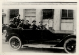 Six men in a car.