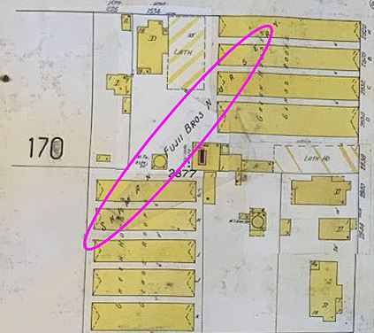 This 1929 Sanborn realty map shows the extent of the Fujii brothers in south Berkeley.
Courtesy: Annie Ren essay that appeared in 2022 edition of berkeleyheritage.com