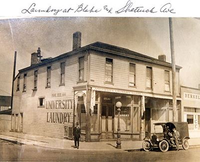 The University Laundry on Shattuck and Blake was owned and operated by five Japanese
American families in the early part of the