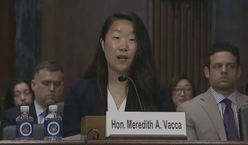Meredith Vacca testified at her confirmation hearing