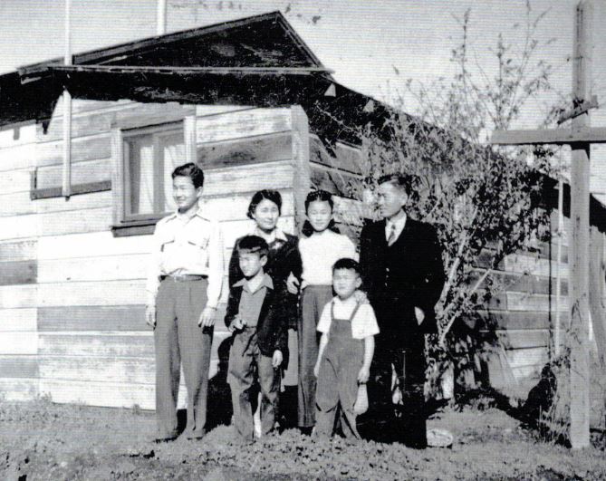 Nakamura family at their farmhouse in Mountain View in 1940