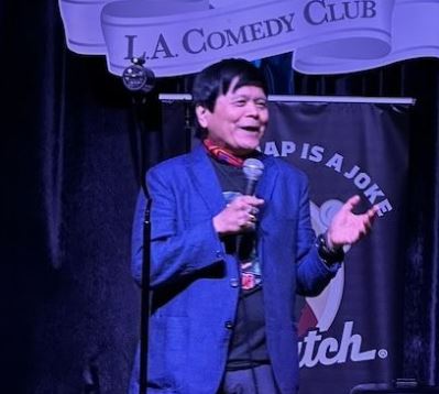 Emil Guillermo performs at World Series of Comedy