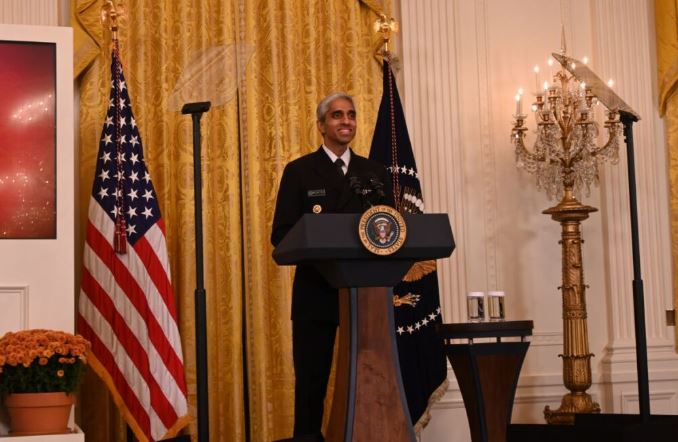 US Surgeon General Vivek Murthy, at White House Diwali celebration 