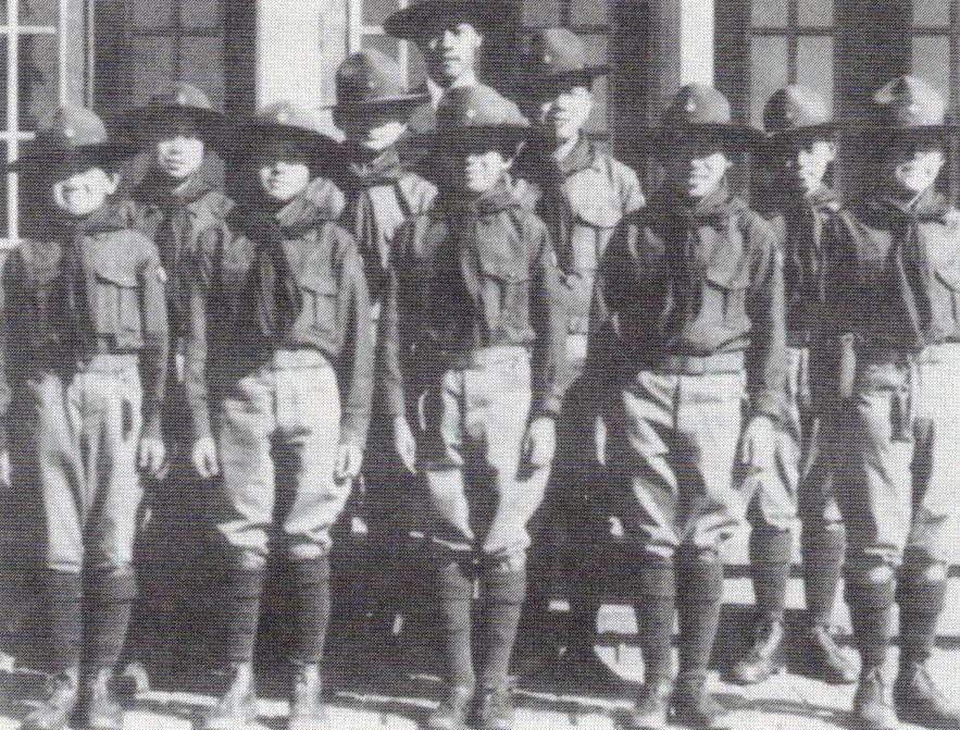 San Mateo Boy Scout Troop 115, circa 1930, via K. Yamaguchi Collection