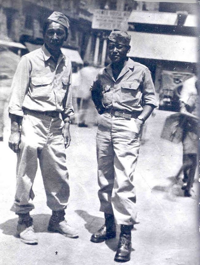 Kenge Takahashi (left), European Front, 442nd Regimental Combat Team, via Takahashi Family.