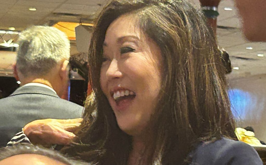 Olympic gold medalist Kristi Yamaguchi laughs 