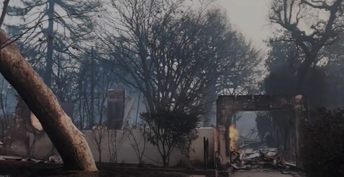 The ruins left after a fire swept through the home of Joan Nguyen of Altadena, CA during the Eaton fire