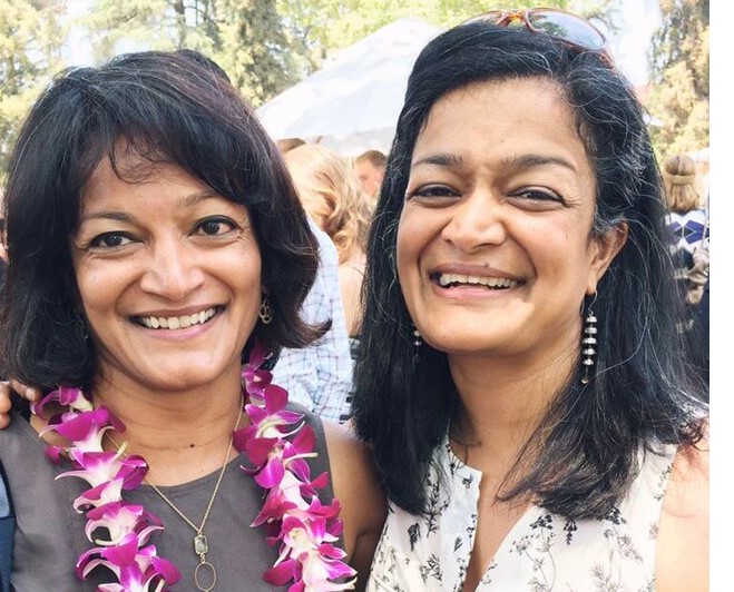 Susheela Prayapal (left) and Pramila Jayapal (right).