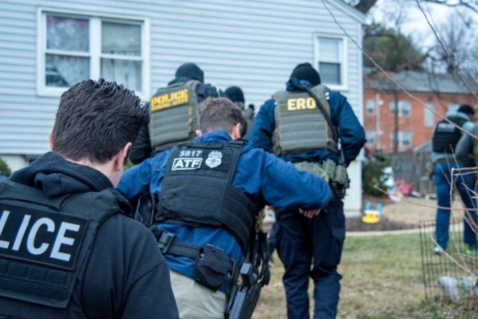 ICE and its federal partners, including the ATF, conduct an enhanced enforcement operation in Baltimore Jan. 31, 2025