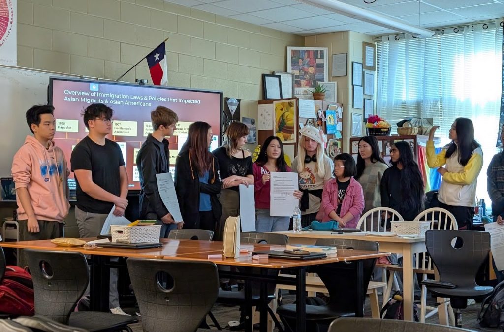 Students at Round Rock High's Asian American Studies class get a lesson on immigration