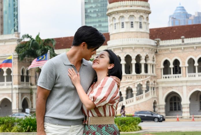 Ross Butler stares lovingly at Lana Condor in Worth the Wait.